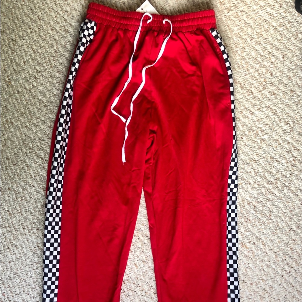 Red Checker Track Pants ‼️ - Picture 3 of 3